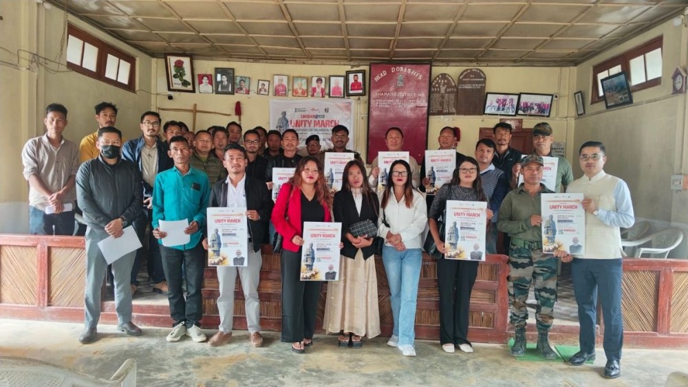 Images from the meeting and the press conference briefed by Kudazo Swuro, EAC Shamator. Also present DC and SP Shamator and DYO, MYbharat Tuensang. (Photo Courtesy: DYO MYbharat Tuensang)
